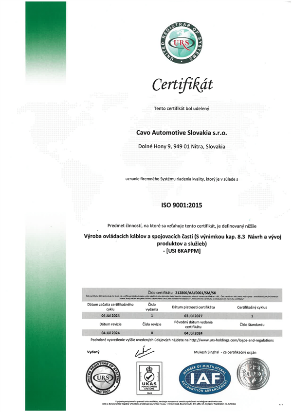 ISO 9001:2015-SK